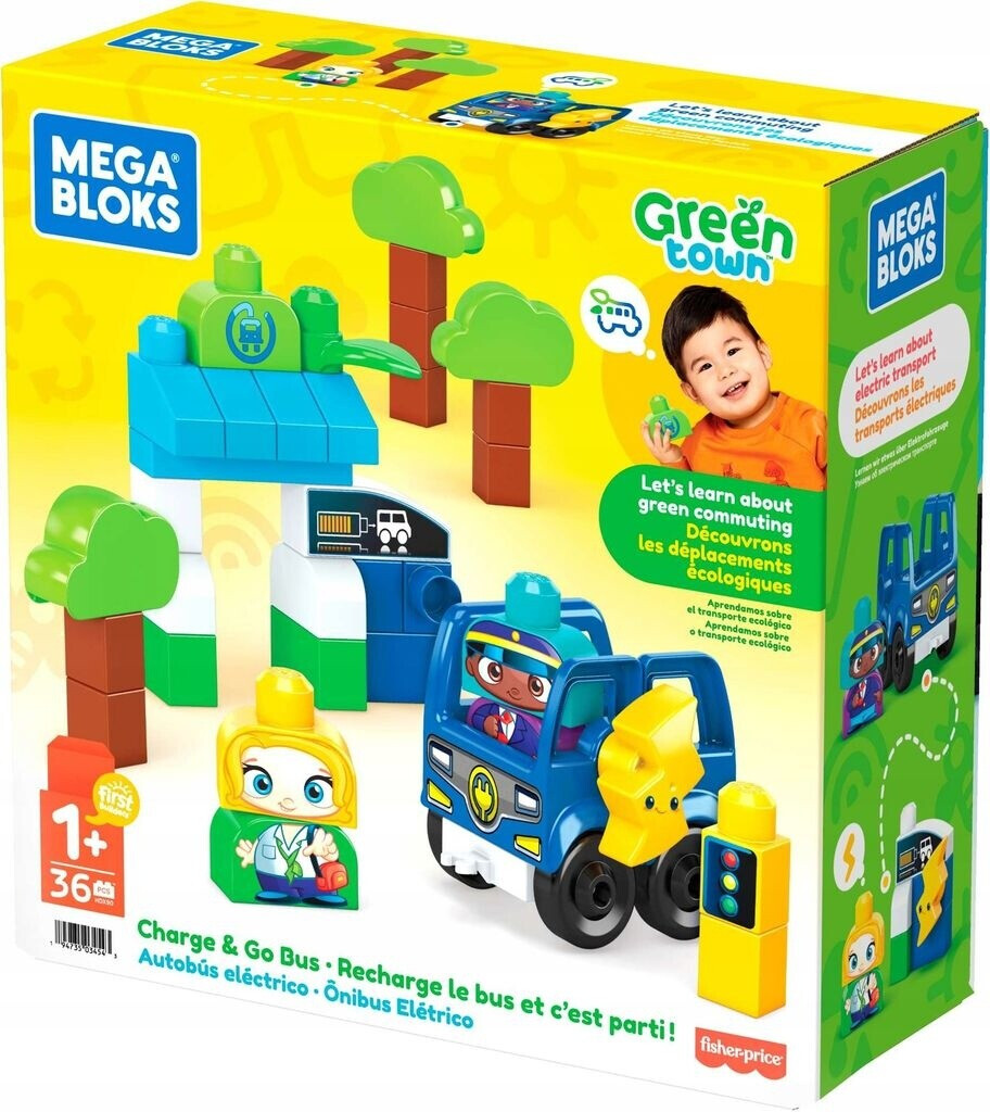 Конструктор Mega Bloks Green Town Charge and Go Bus 32 дет. - фото 2