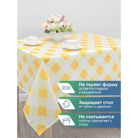 Скатерть праздничная на стол VILINA в клетку 110х140 см