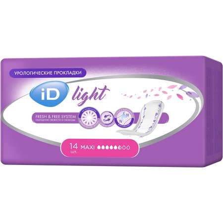 Прокладки урологические iD LIGHT Maxi 14 шт.