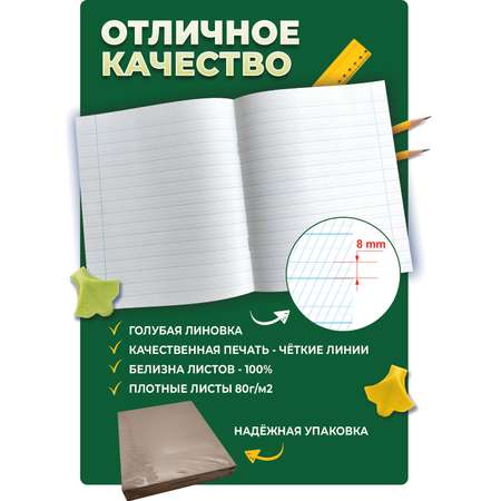 Тетрадь Пишу красиво! косая линейка 10 шт.