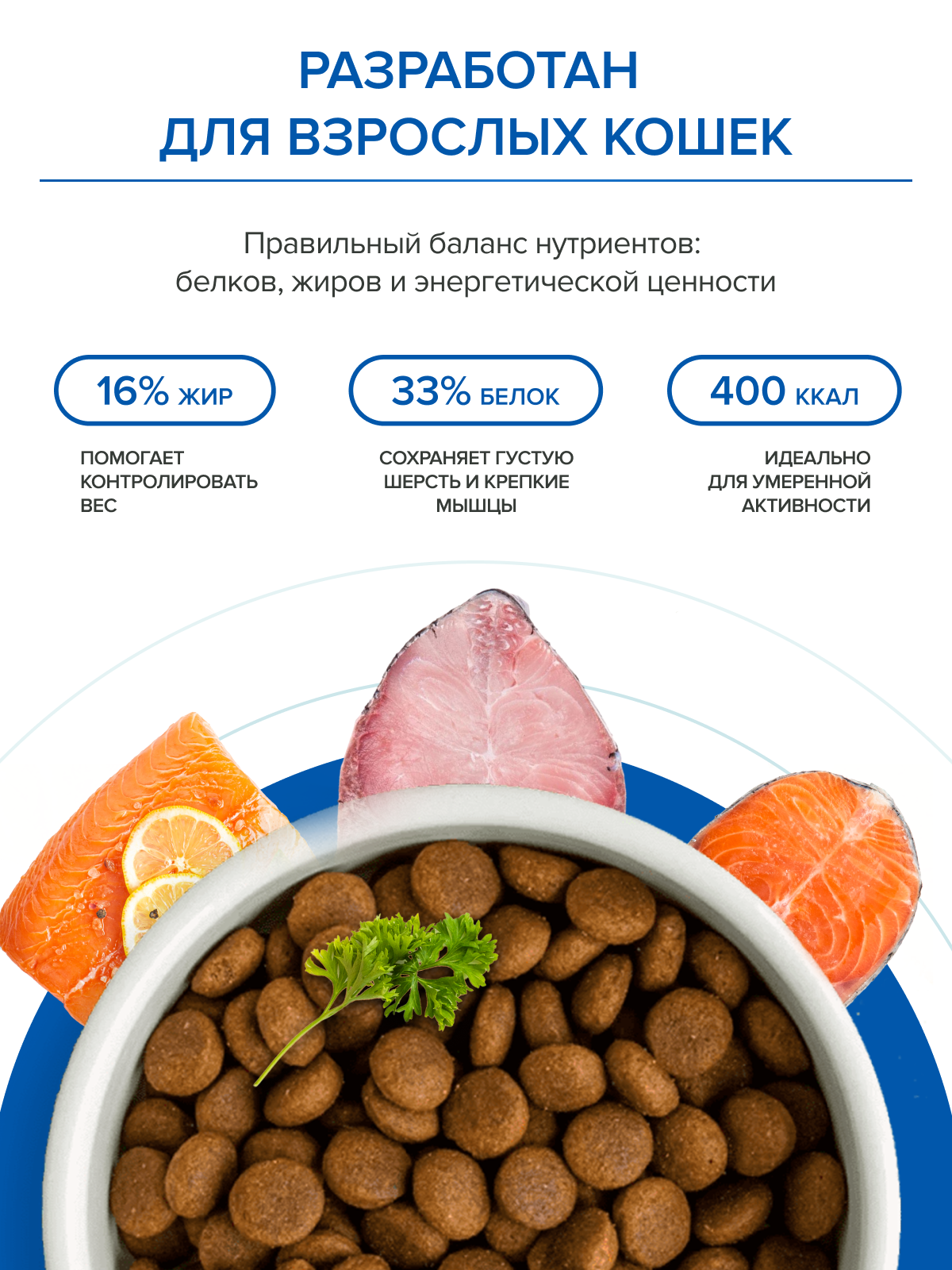 Корм для кошек DOCTRINE сухой с лососем и белой рыбой 3 кг - фото 3