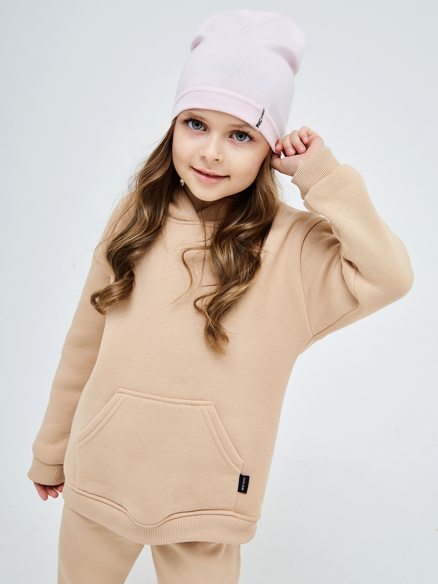 Шапка NYCkids NYC-H-027-plainG-Lpink - фото 11