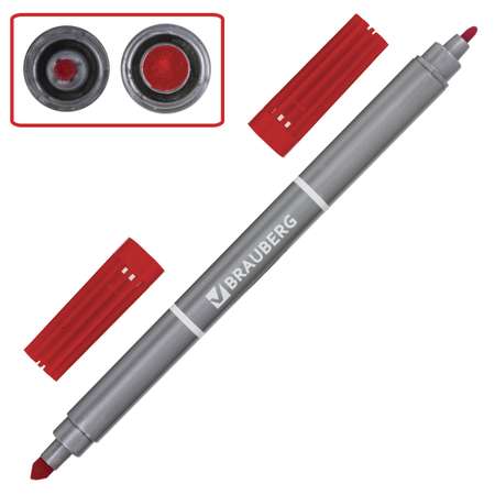 Фломастеры Brauberg двусторонние 10 цв.