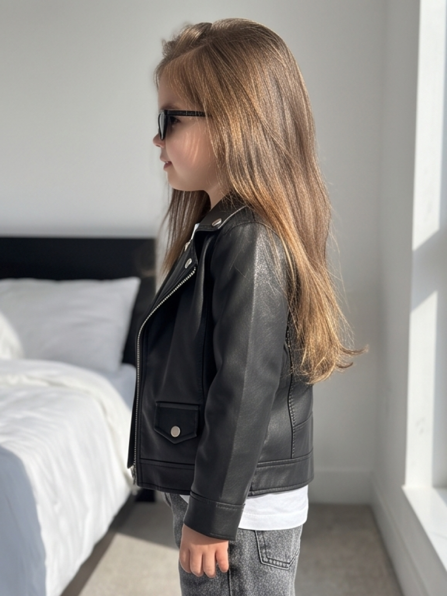 Куртка кожаная Artcher kids Jacket0005blackNEW - фото 7