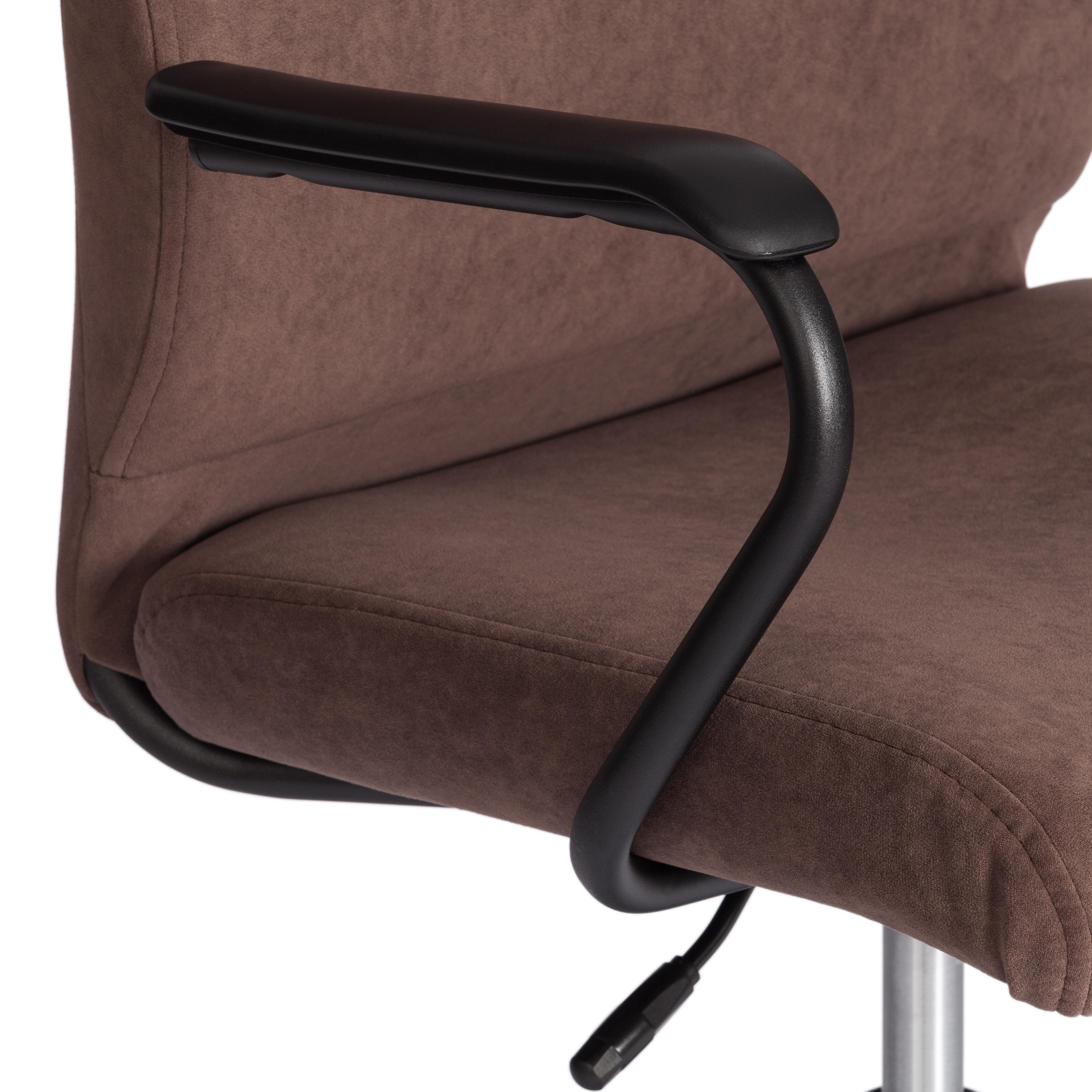 Компьютерное кресло TETCHAIR флок коричневый - фото 9