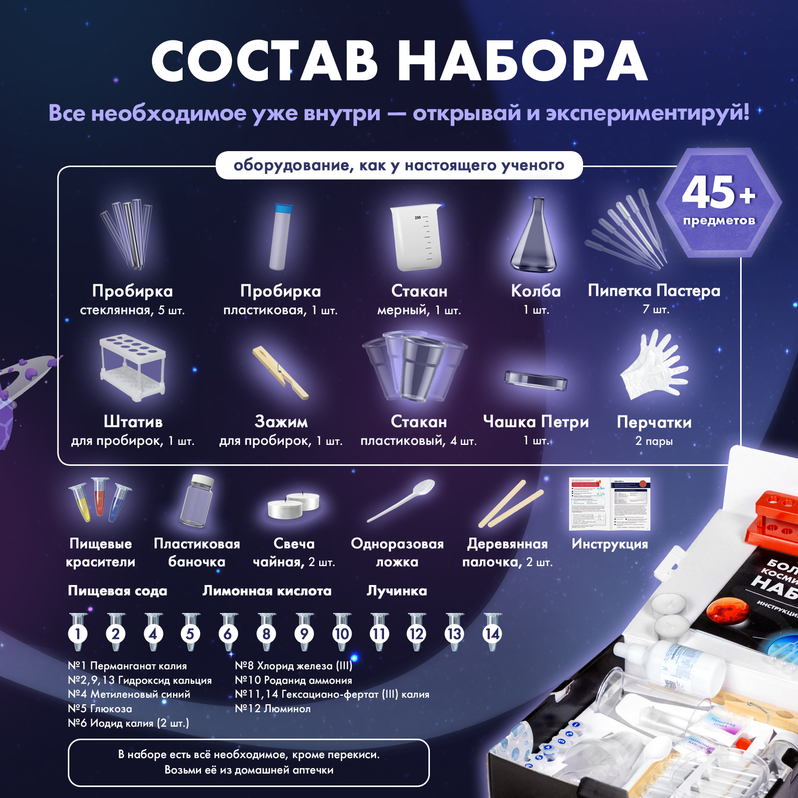 Набор для опытов WOW! HOW? Большой космический - фото 7