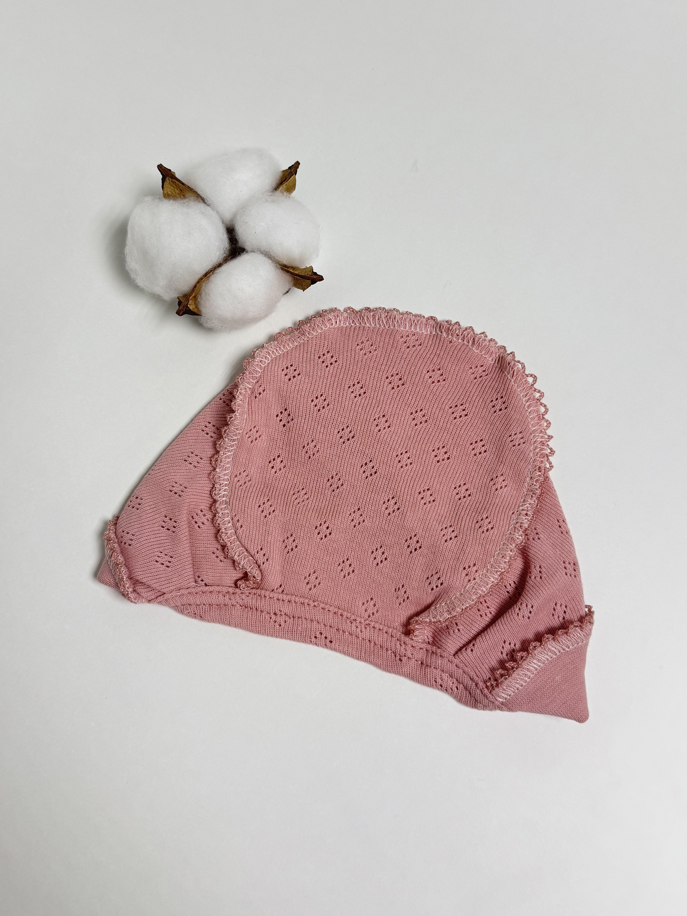 Чепчик ПАПИТТО 61-123н пудра - фото 3