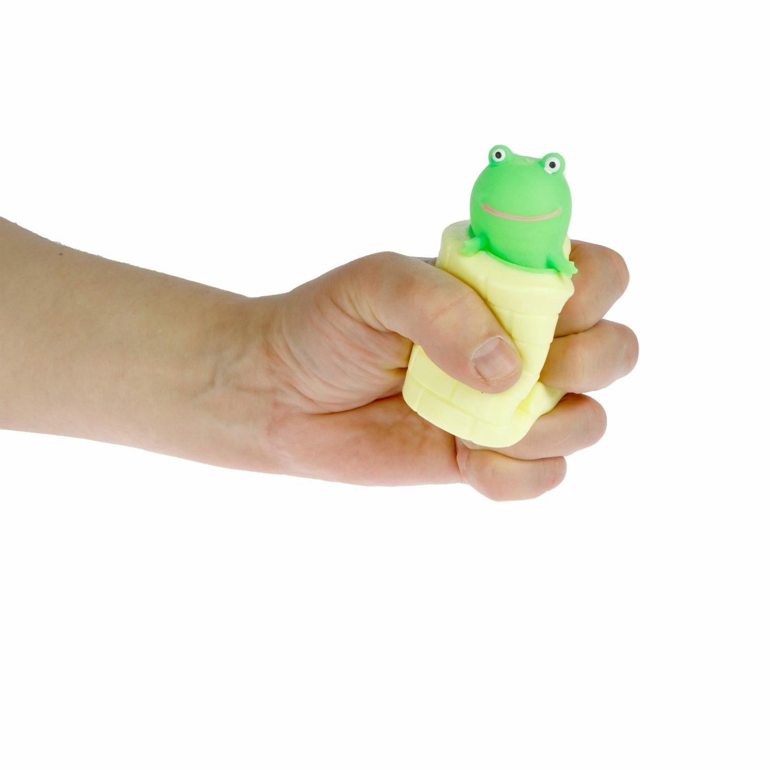 Игрушка-антистресс 1TOY сквиш Жмяка Выскочка Лягушка желтый - фото 3