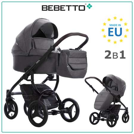Коляска 2в1 Bebetto Luca серый
