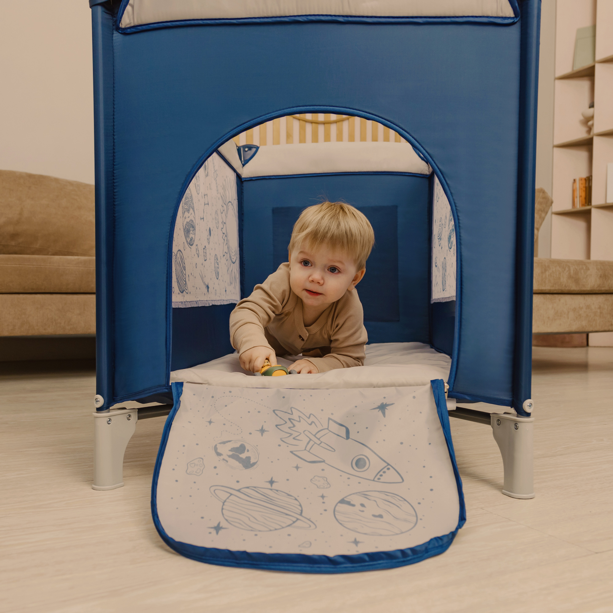Манеж-кровать AmaroBaby multiform Space AMARO-26MSP-Si - фото 25