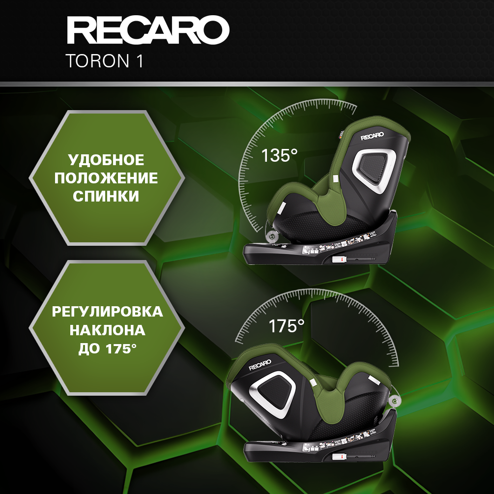 Автокресло Recaro Toron 1 Isofix 0+/1 (0-18 кг) зеленый - фото 2