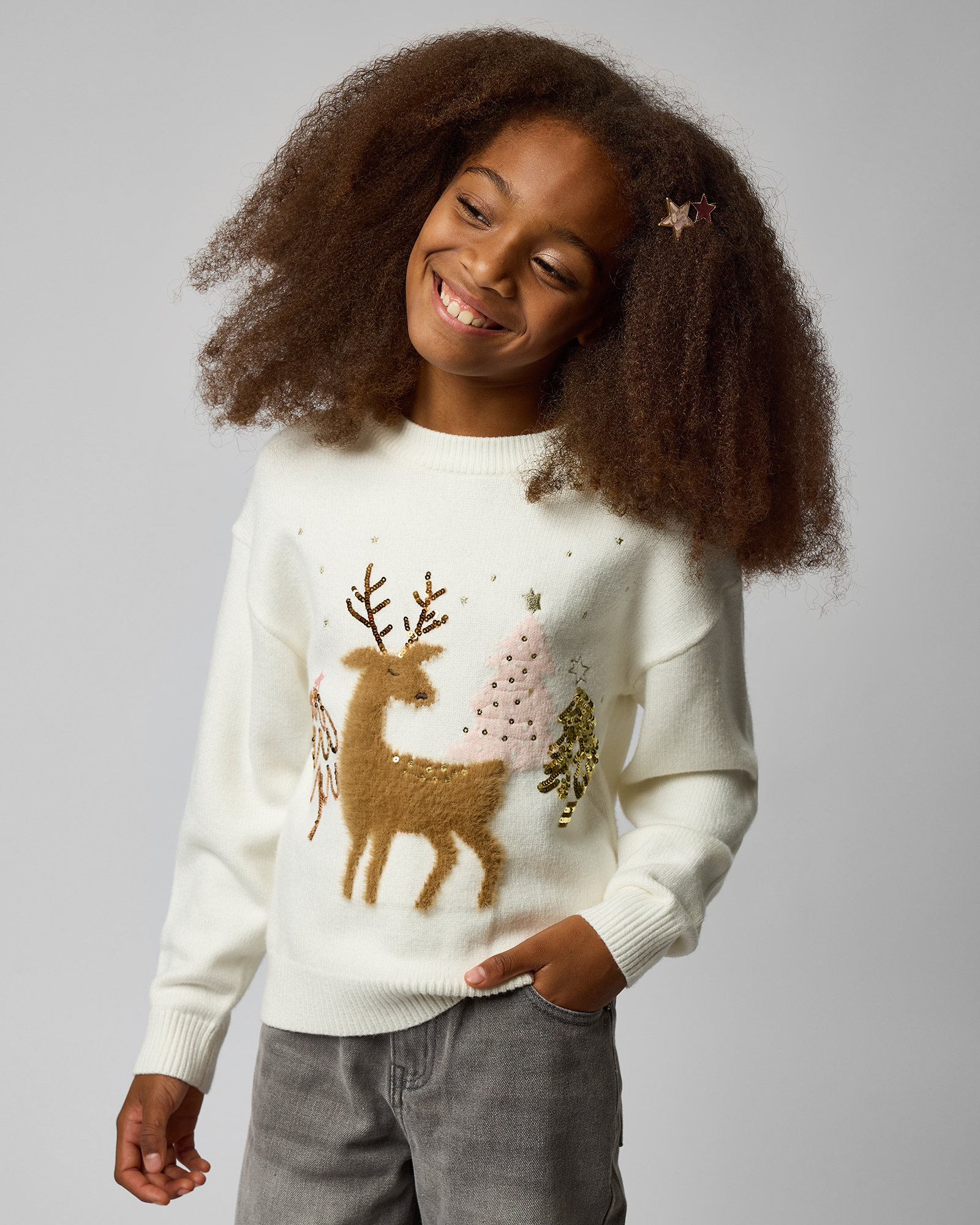 Джемпер Futurino с пайетками W24NY-G55FUtg-F0 - фото 1