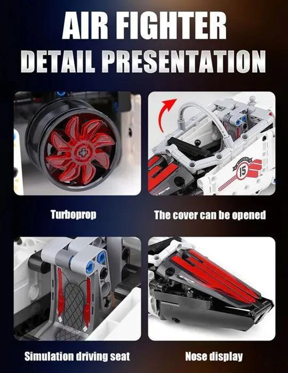 Конструктор Mould King Сверхзвуковой истребитель - фото 6