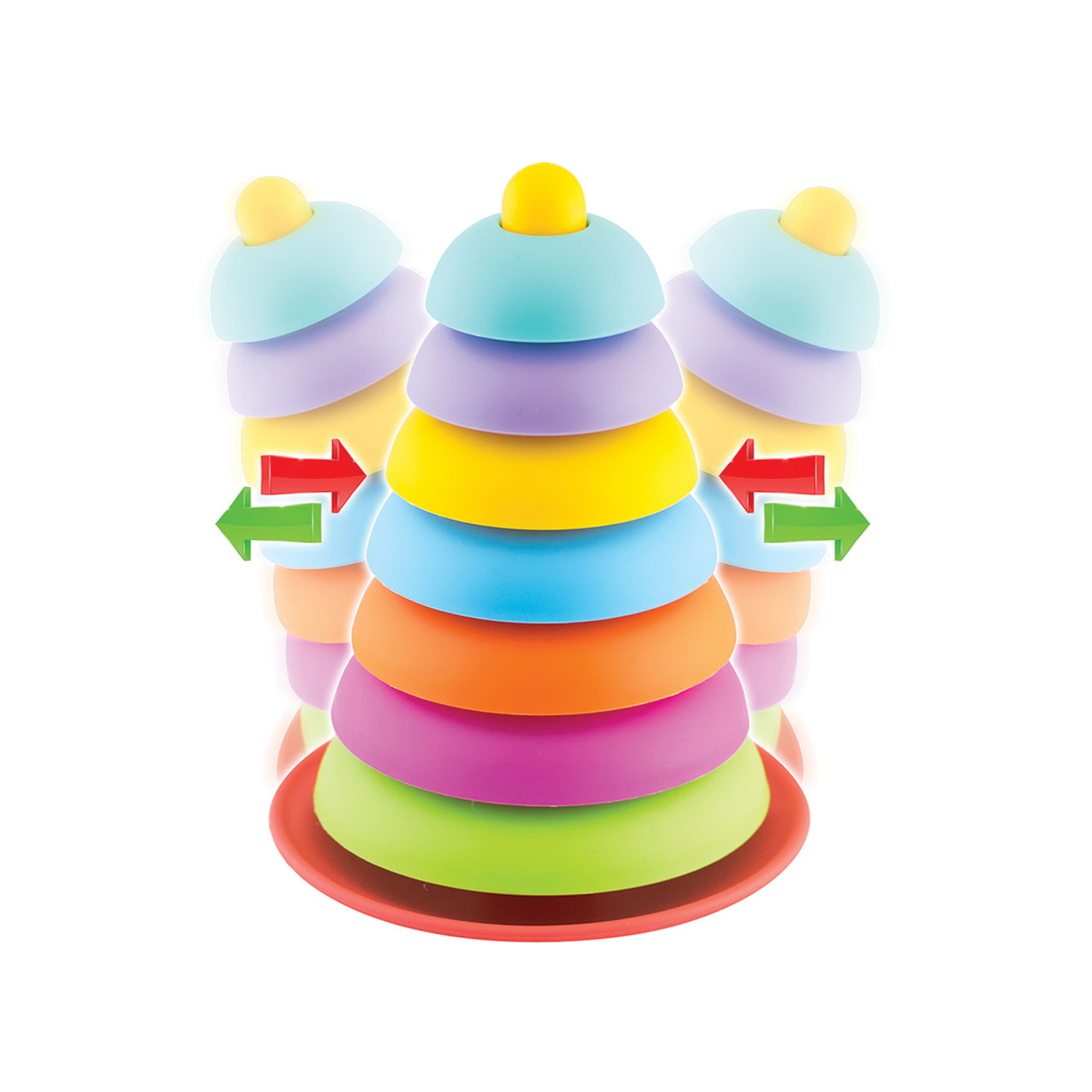 Игрушка Dede пирамидка Тарелочки-неваляшки - фото 4