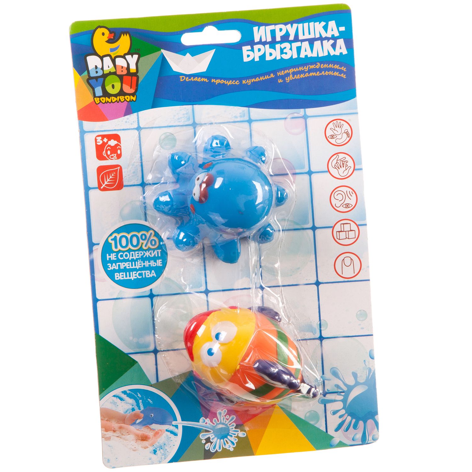 Игрушка Bondibon для ванной Рыбка и осьминог - фото 3