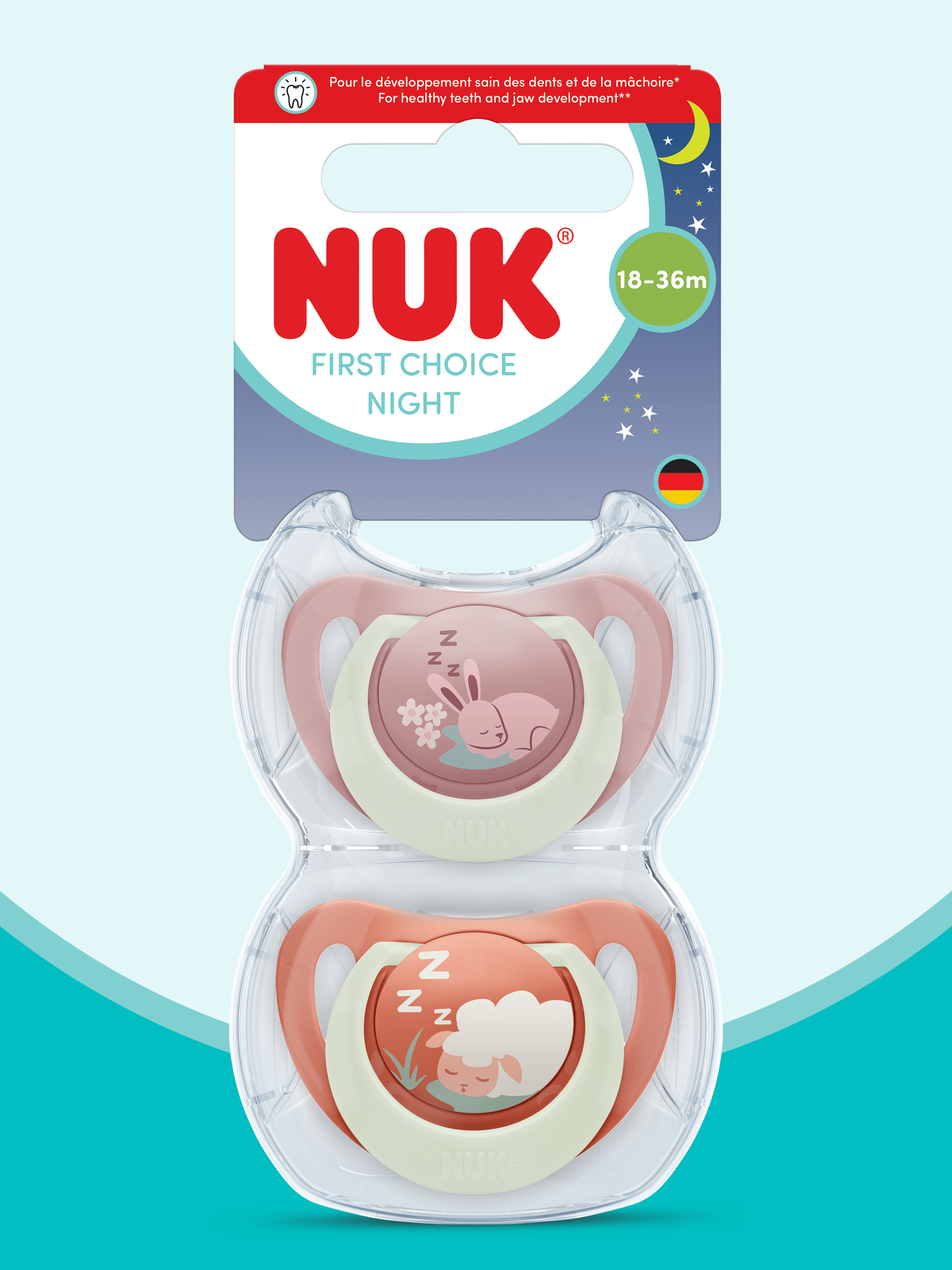Пустышка Nuk силикон ортодонтическая от 18 мес. 2 шт. - фото 1