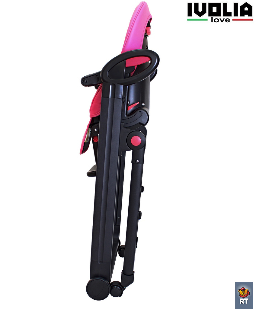 Стульчик для кормления Ivolia LOVE 02 4 колеса pink трансформер - фото 12