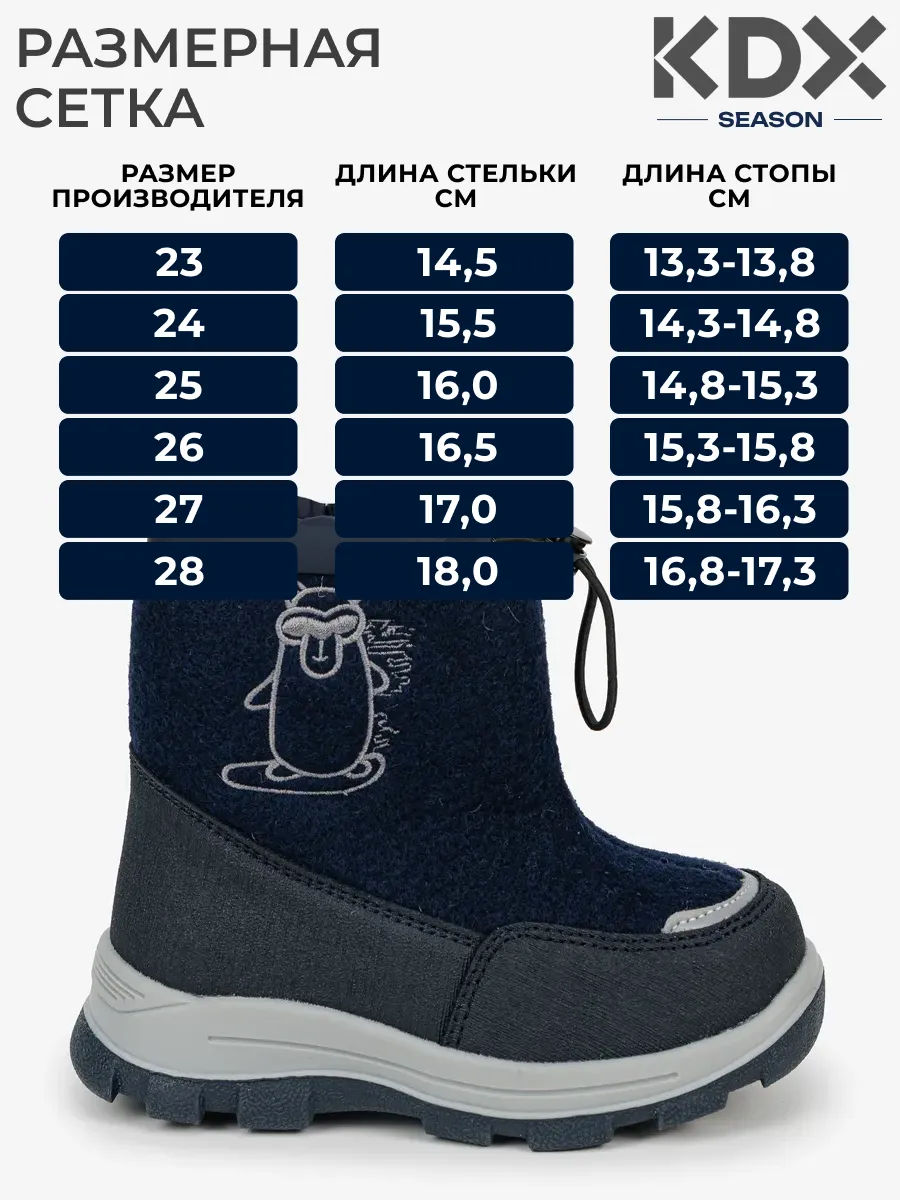 Валенки KDX FL-36 navy - фото 4