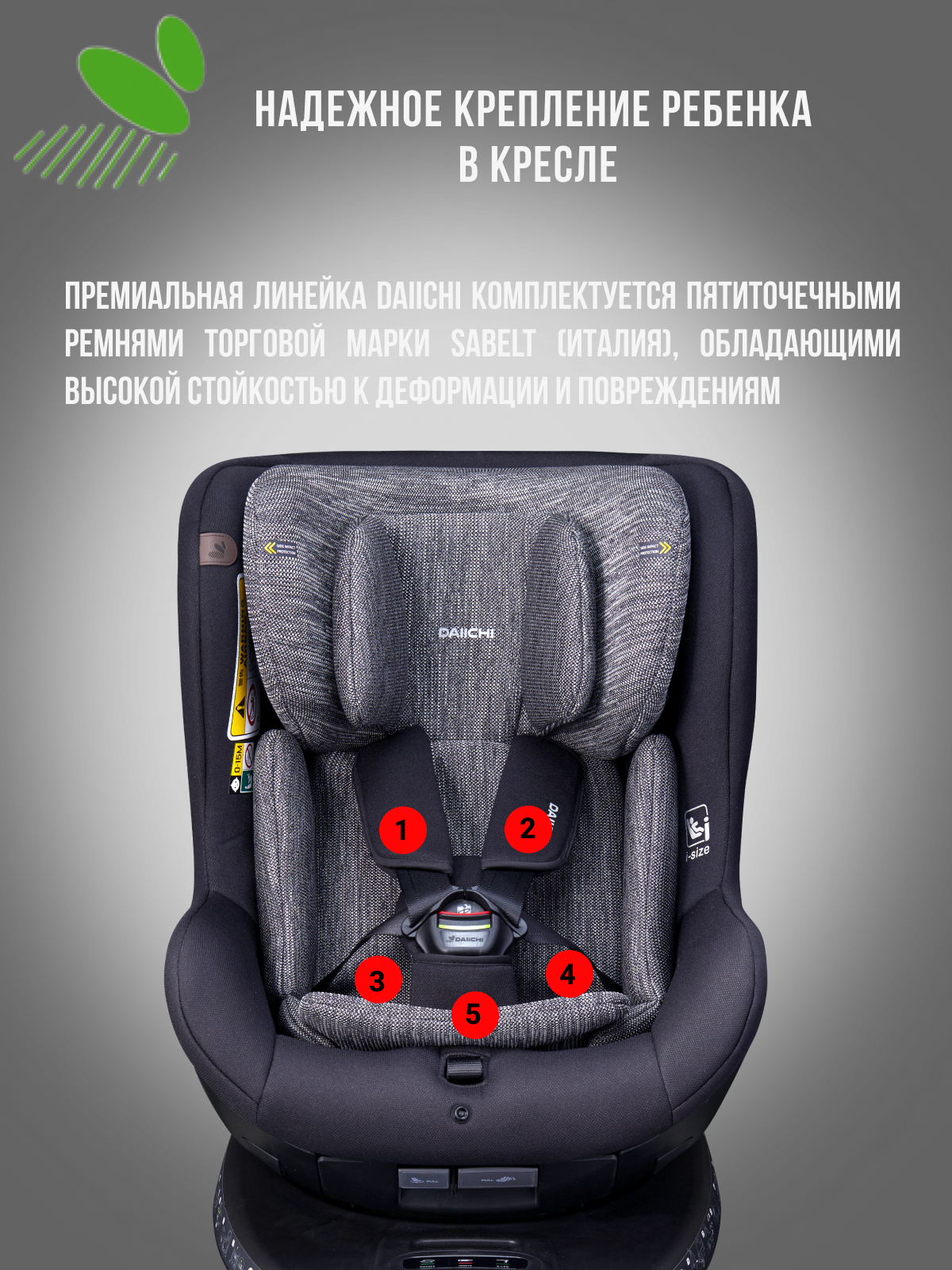 Автокресло DAIICHI One-FIX Isofix 0+/1 (0-18 кг) - фото 9
