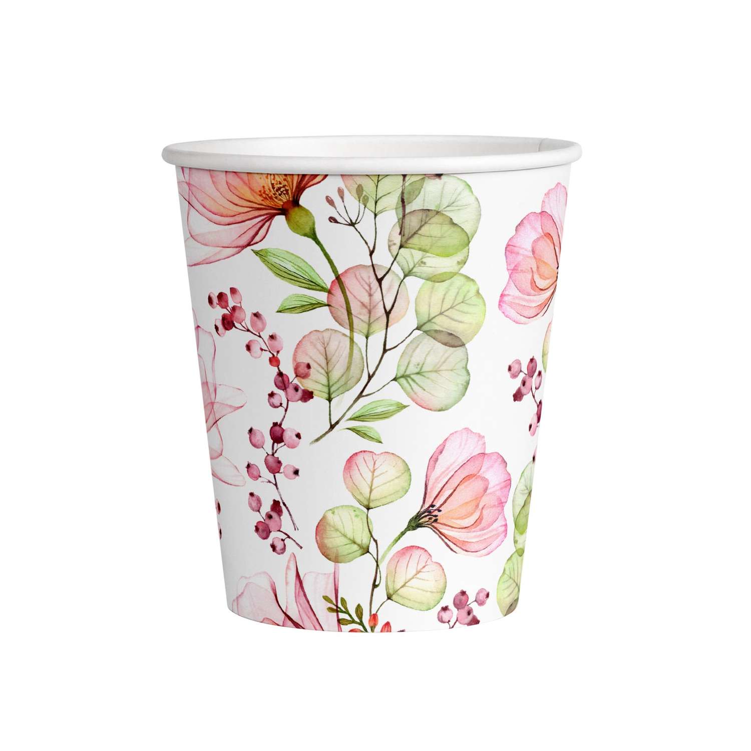 Бумажные стаканы Для праздника Цветы 250мл 6шт - фото 1