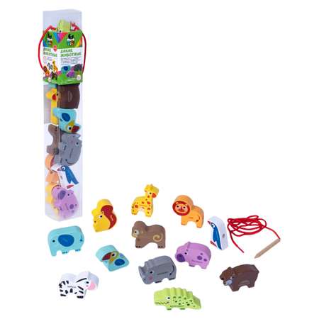 Игрушка Bondibon шнуровка Дикие Животные 12 штук