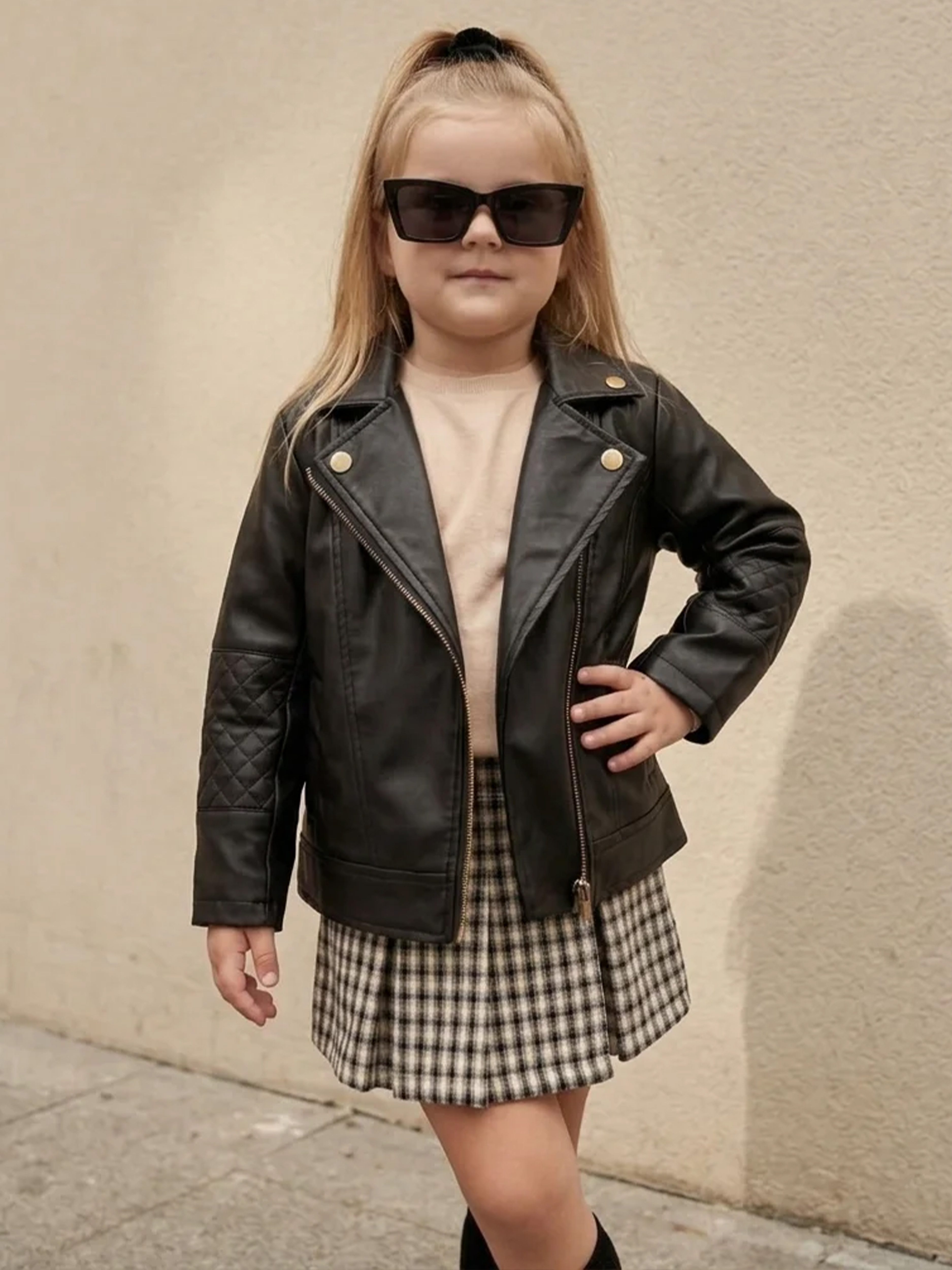 Куртка кожаная Artcher kids Jacket0002black - фото 1