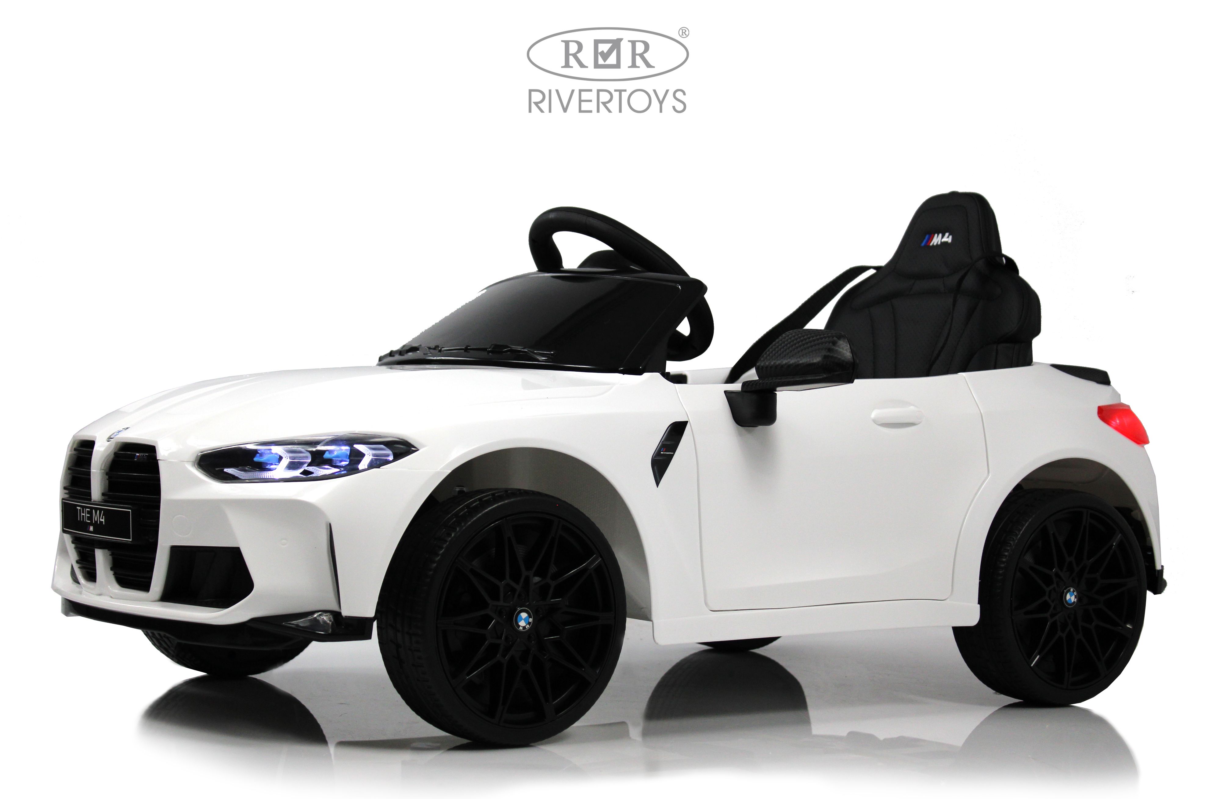 Электромобиль RIVERTOYS BMW A004AA-BMW-WHITE С пультом ДУ - фото 20