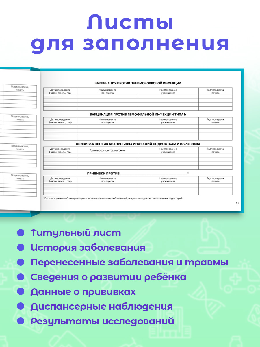 Медицинская карта Prof-Press Самолёт и авто А5 96 листов - фото 4