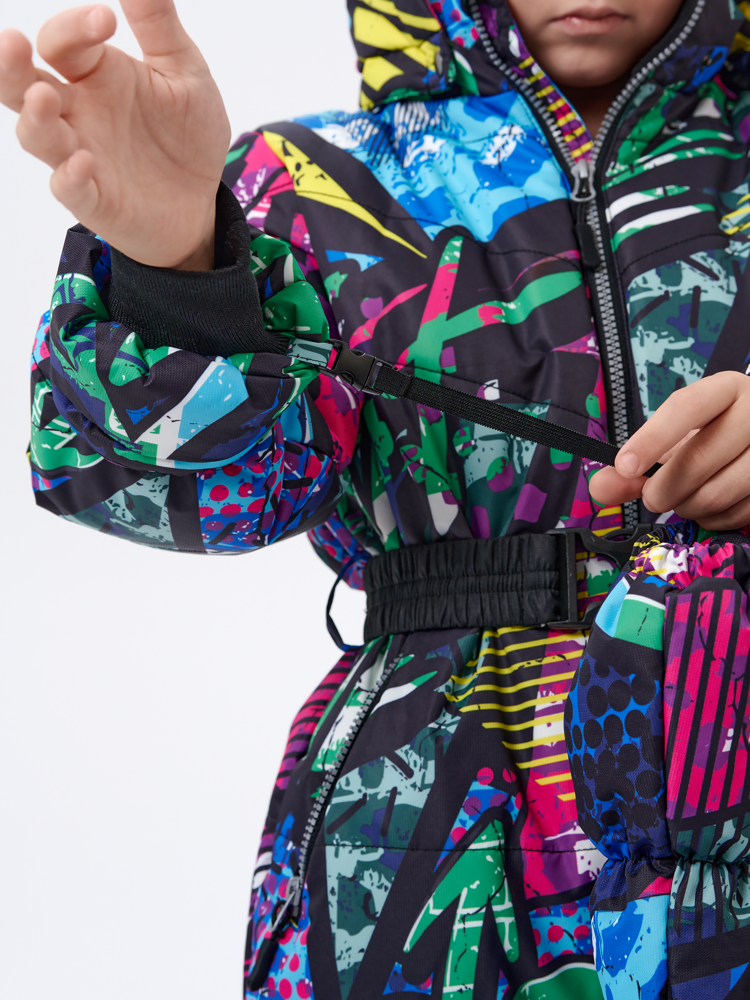 Комбинезон КрутышОк Т-069 черный, абстракция - фото 2