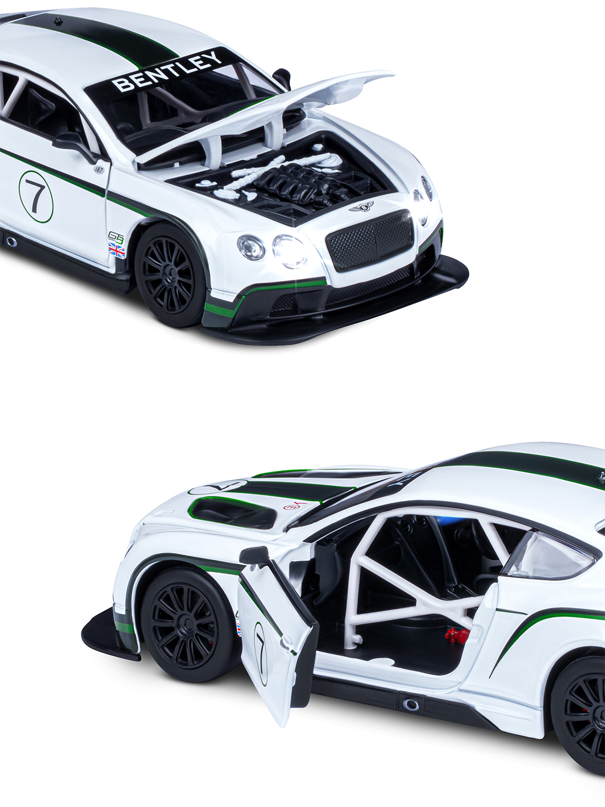 Автомобиль АВТОпанорама Bentley Continental GT3 Concept 1:24 JB1200125 - фото 9