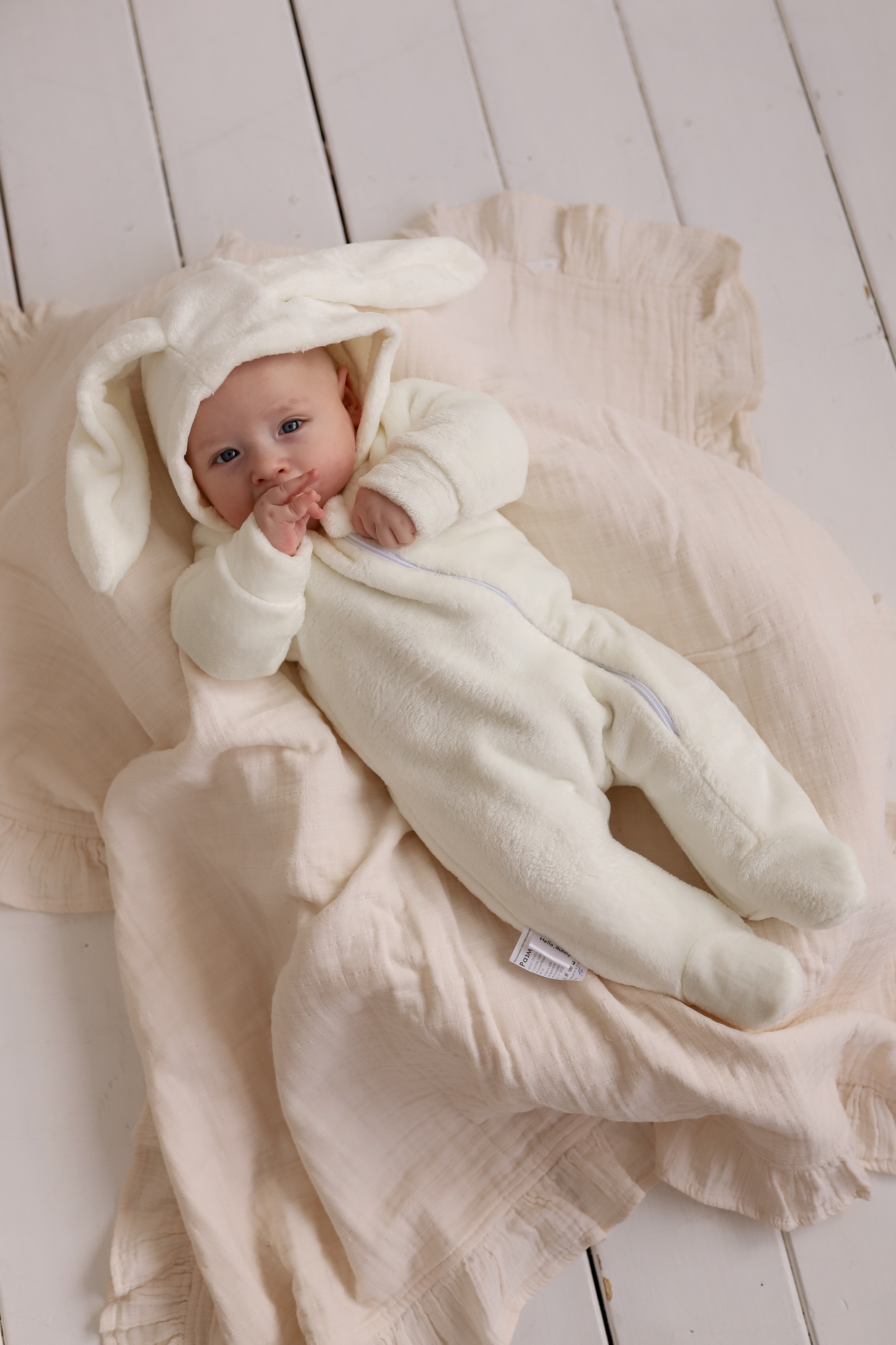 Комбинезон Hello,Bunny /plushlyzay/молочный - фото 1
