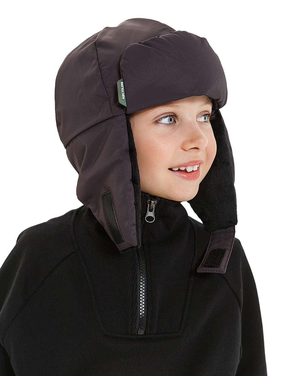 Шапка-ушанка Arctiline Шапка 4116-SHM-25T Серо-пурпурный - фото 1