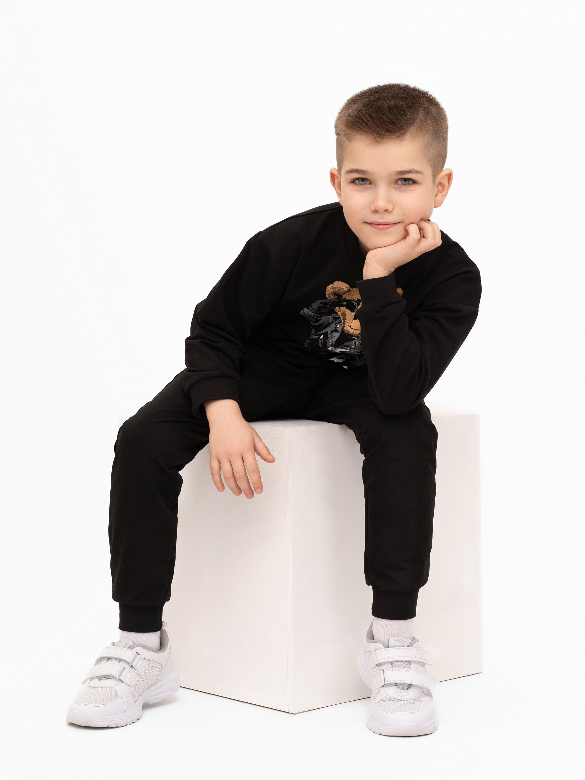 Костюм Утенок 7045г черный тедди байкер - фото 56