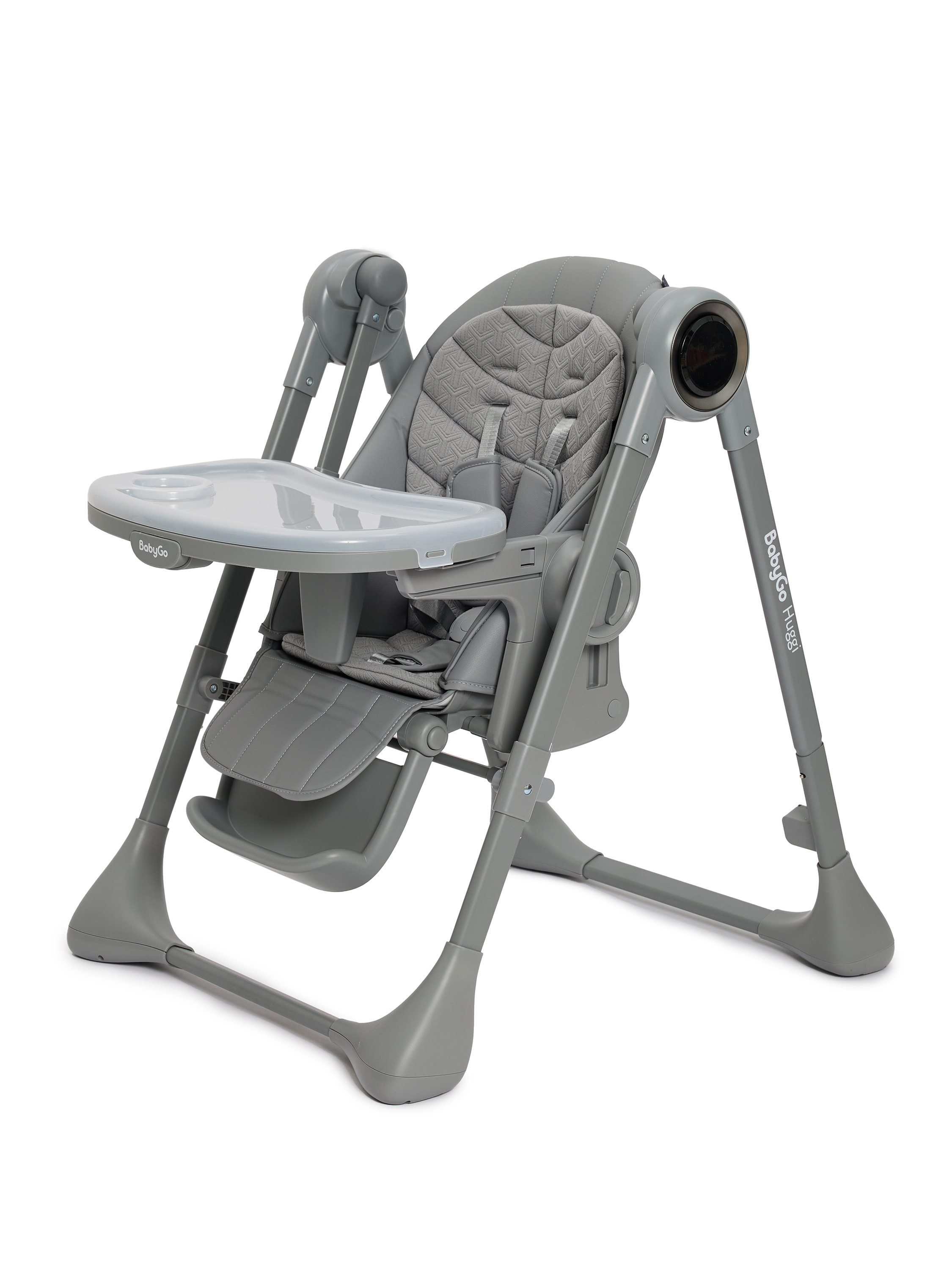 Стульчик для кормления BabyGo Huggi grey серый - фото 9