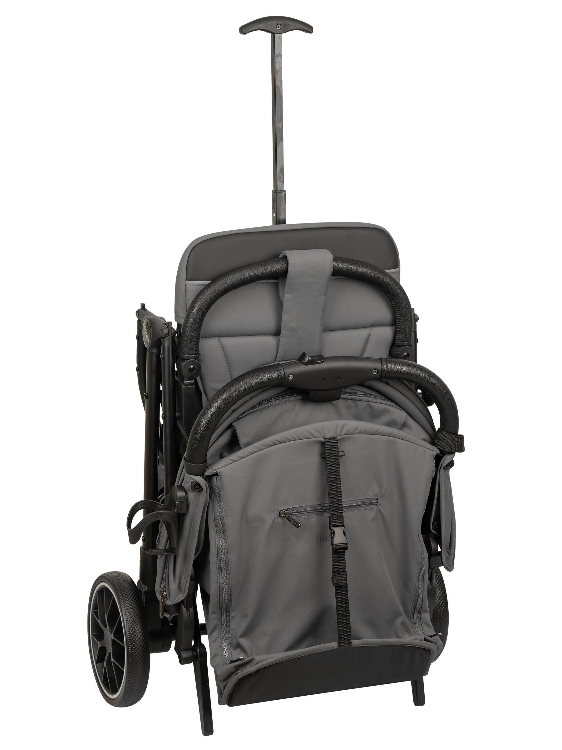 Коляска прогулочная Indigo Skip для путешествий, т.-серый серый - фото 28