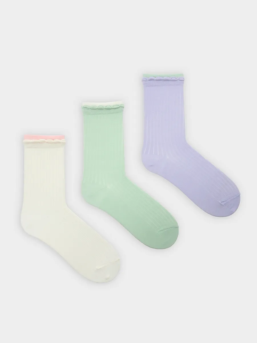 Носки 3 пары Mark Formelle (Марк Формэль) 430A-3166/молочный /св.эвкалипт /св.лаванда/ - фото 3