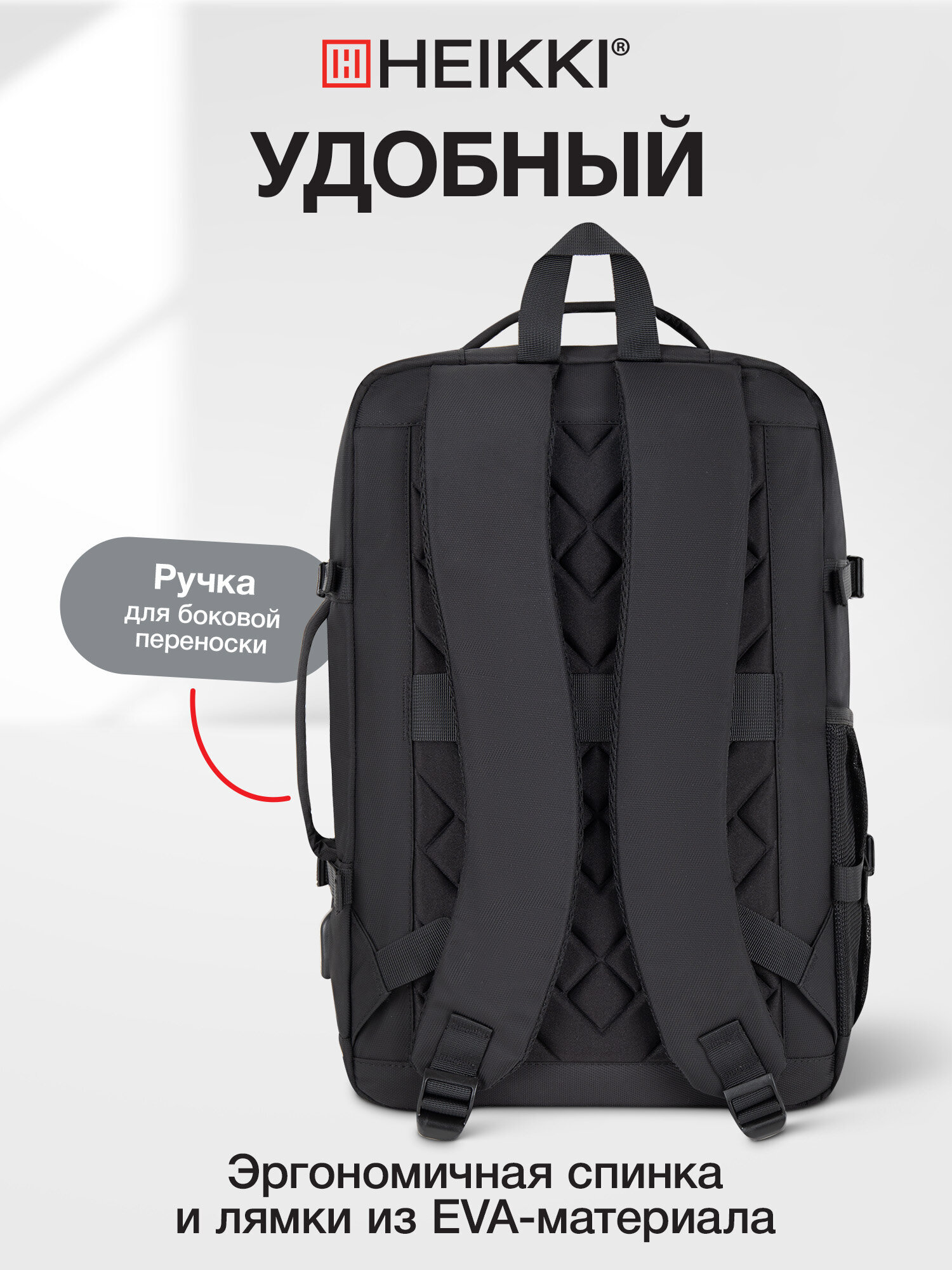 Рюкзак сумка HEIKKI мини чемодан дорожный ручная кладь для путешествий - фото 3