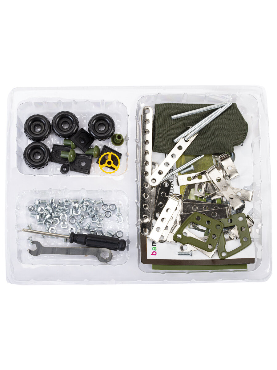 Конструктор BAMBOX Военный грузовик металлический 116 дет. - фото 7