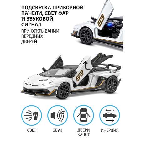 Автомобиль АВТОпанорама Lamborghini Aventador SVJ 1:32