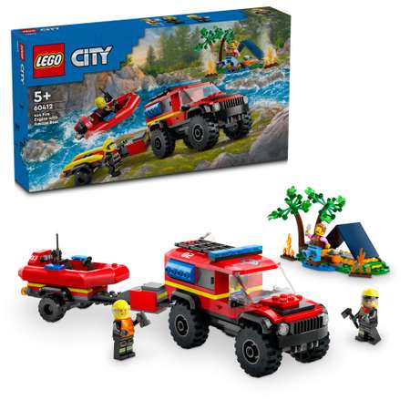 Конструктор LEGO City Fire Truck with Rescue Boat блочный