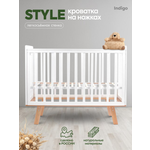 Детская кроватка Ingo Style IN-01 белый натуральный, без маятника