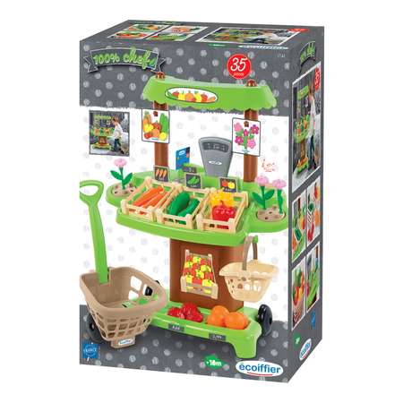 Игровой набор ECOIFFIER тележки и корзинки, продукты, касса