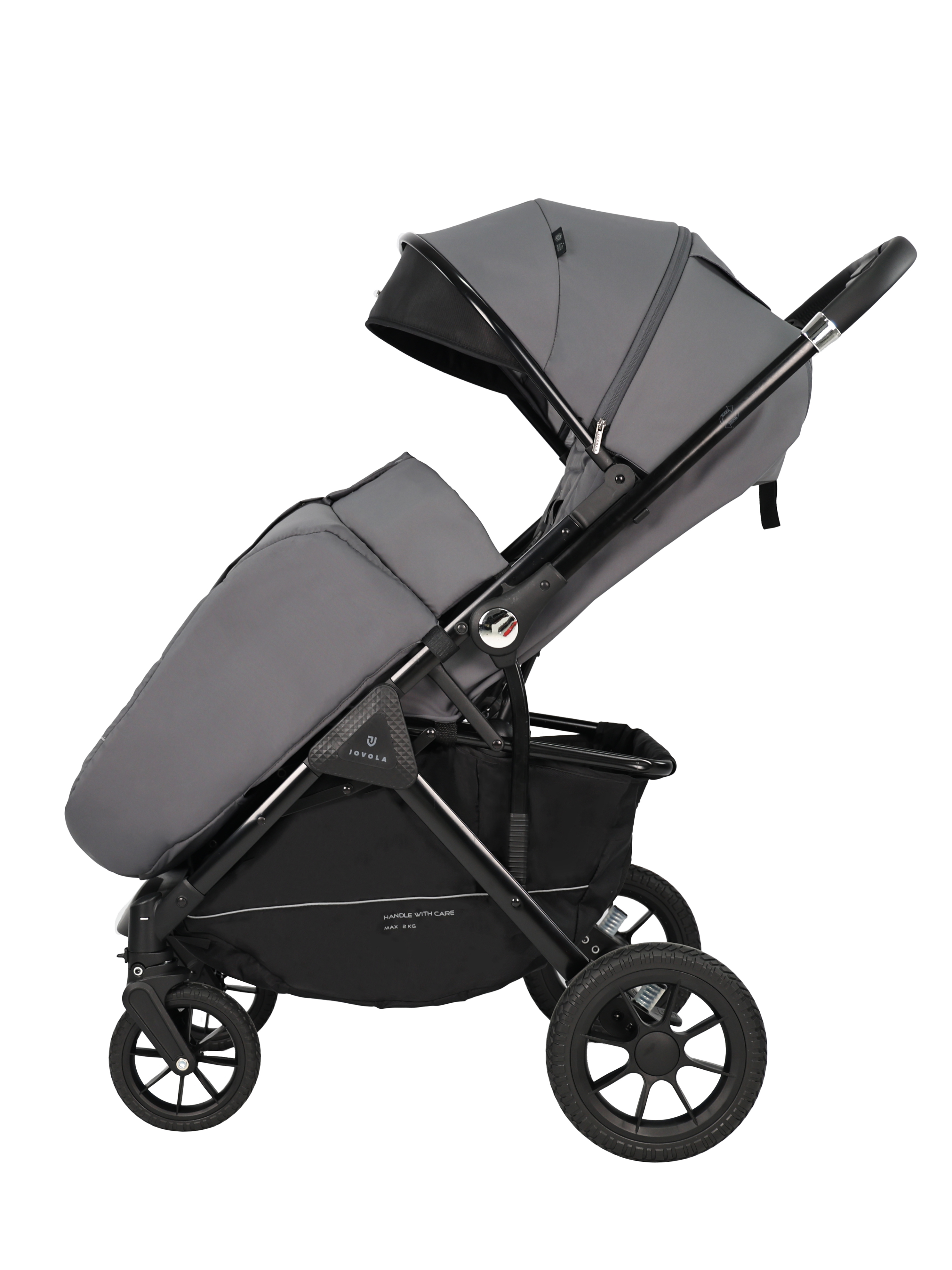 Коляска прогулочная JOVOLA Magma с перекидной ручкой серый - фото 19