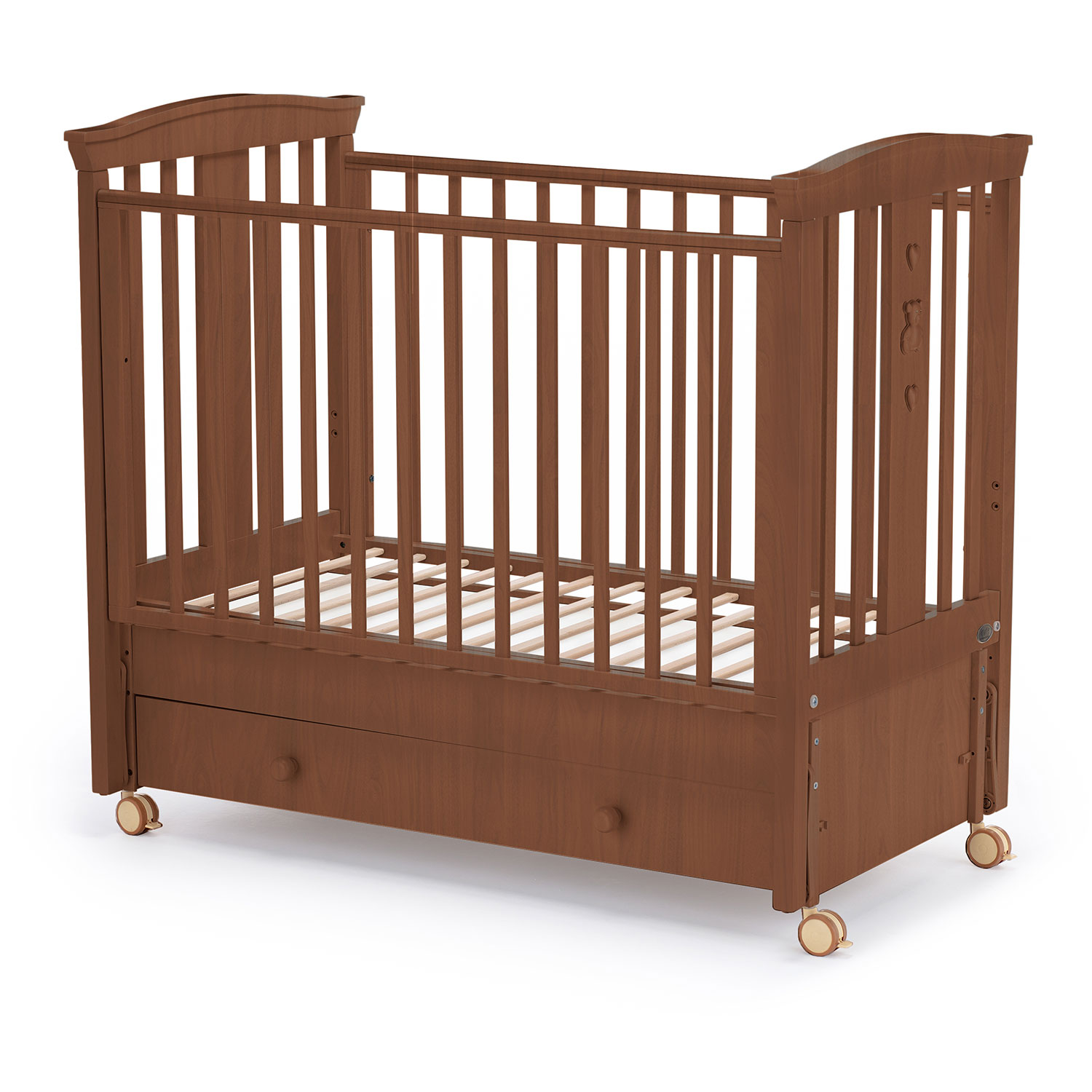 Изображение товара Детская кроватка Nuovita Fasto swing из бука с маятником и ящиком