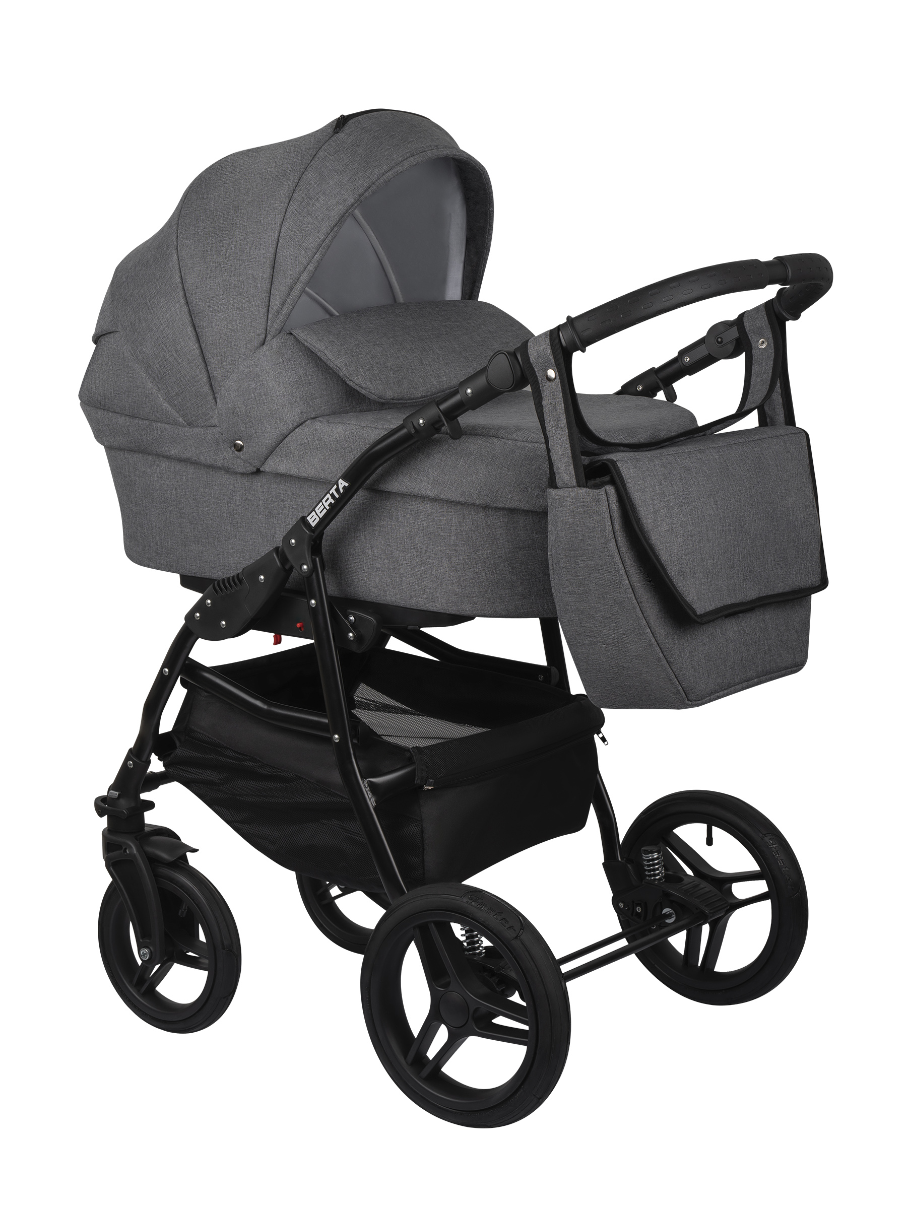 Коляска 3в1 alis Berta 02 серый - фото 1