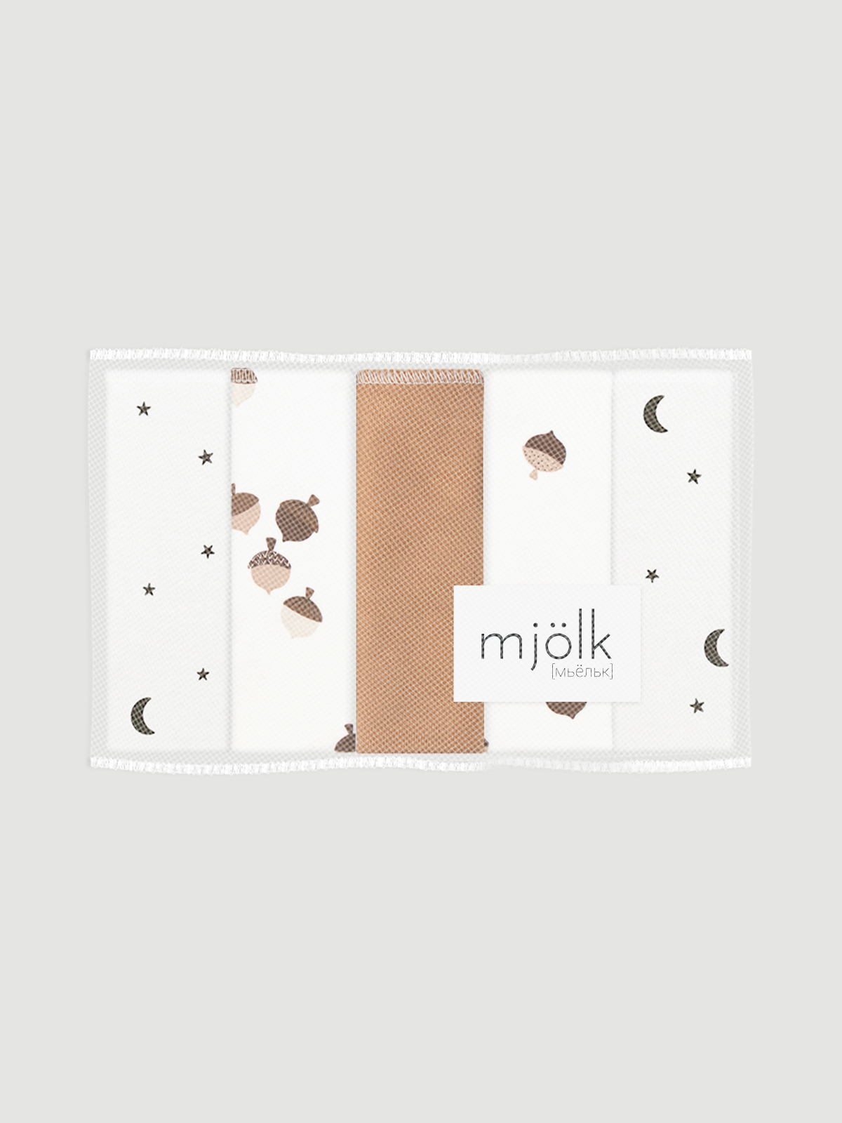 Нагрудник Mjolk текстиль 5 шт. - фото 1