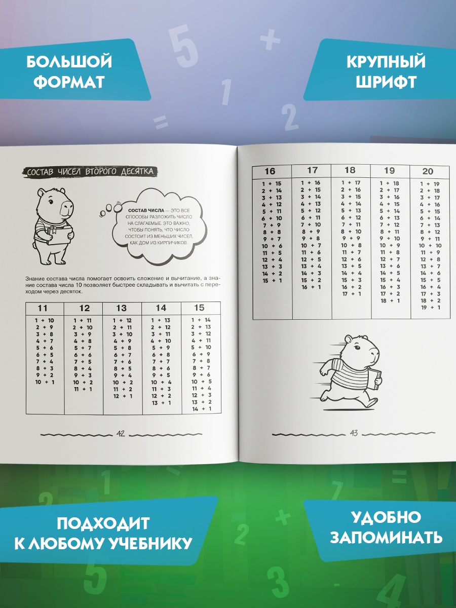 Книга КОЛИБРИ В помощь школьнику Математика для начальной школы в таблицах и комиксах - фото 3