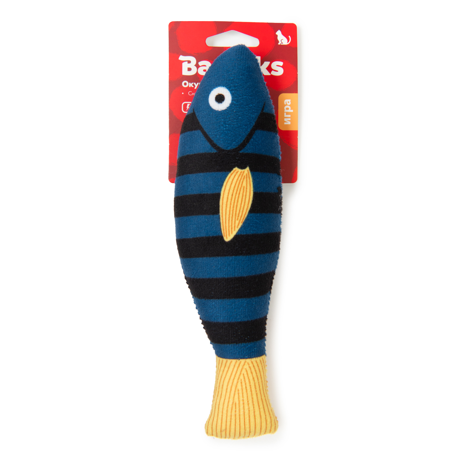 Игрушка для кошек Barbaks Окунь Кузьма с кошачьей мятой 7*21см - фото 6