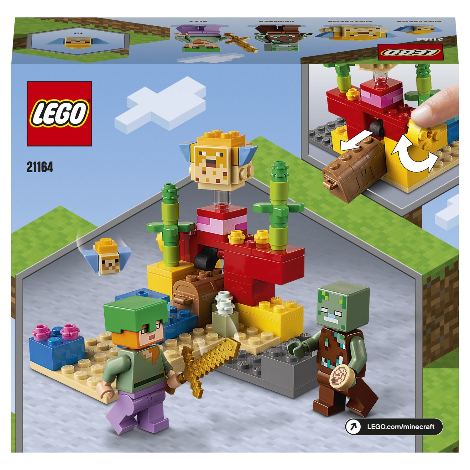 Конструктор LEGO Minecraft Коралловый риф - фото 3