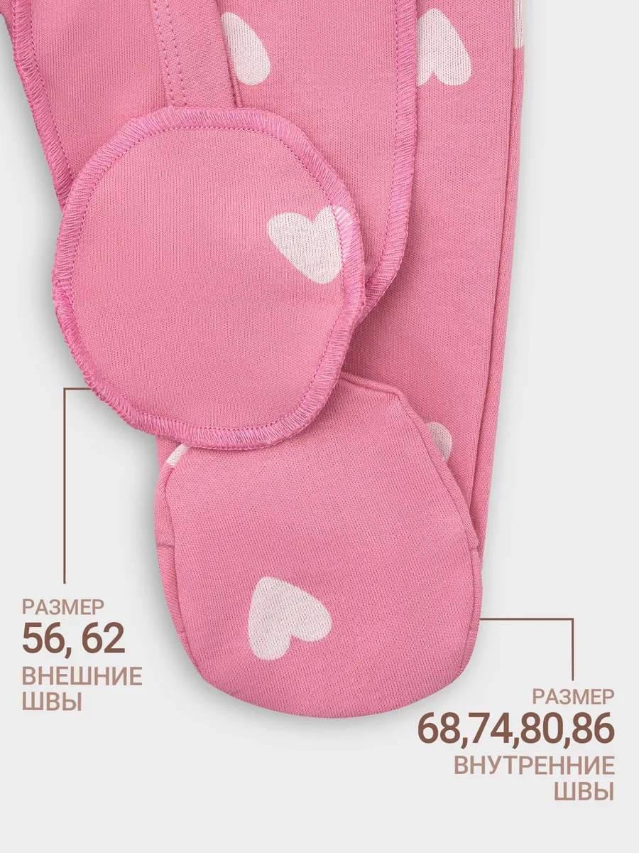 Комбинезон 2 шт Mark Formelle (Марк Формэль) 14005-2/сердечки на молоке +сердечки на розовом - фото 9